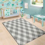 Grey Argyle Pattern Print Area Rug