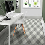 Grey Argyle Pattern Print Area Rug