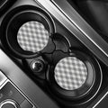 Grey Argyle Pattern Print Car Coasters