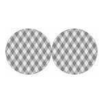 Grey Argyle Pattern Print Car Coasters