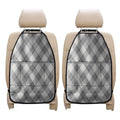 Grey Argyle Pattern Print Car Seat Organizers