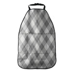 Grey Argyle Pattern Print Car Seat Organizers