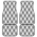 Grey Argyle Pattern Print Front and Back Car Floor Mats