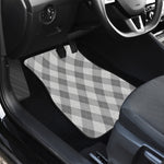 Grey Argyle Pattern Print Front and Back Car Floor Mats