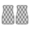 Grey Argyle Pattern Print Front Car Floor Mats