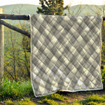 Grey Argyle Pattern Print Quilt