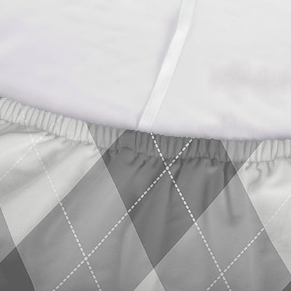 Grey Argyle Pattern Print Sofa Cover
