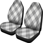 Grey Argyle Pattern Print Universal Fit Car Seat Covers