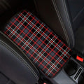 Grey Black And Red Scottish Plaid Print Car Center Console Cover