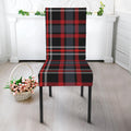 Grey Black And Red Scottish Plaid Print Dining Chair Slipcover