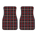 Grey Black And Red Scottish Plaid Print Front Car Floor Mats