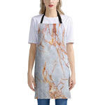 Grey Bronze Marble Print Apron