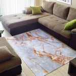 Grey Bronze Marble Print Area Rug GearFrost
