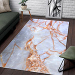 Grey Bronze Marble Print Area Rug GearFrost