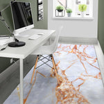 Grey Bronze Marble Print Area Rug GearFrost
