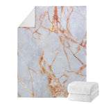 Grey Bronze Marble Print Blanket