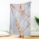 Grey Bronze Marble Print Blanket