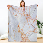 Grey Bronze Marble Print Blanket