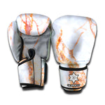 Grey Bronze Marble Print Boxing Gloves