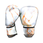 Grey Bronze Marble Print Boxing Gloves