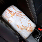 Grey Bronze Marble Print Car Center Console Cover