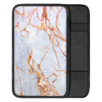 Grey Bronze Marble Print Car Center Console Cover