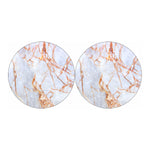 Grey Bronze Marble Print Car Coasters