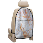 Grey Bronze Marble Print Car Seat Organizers