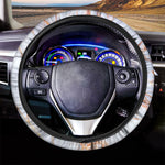Grey Bronze Marble Print Car Steering Wheel Cover