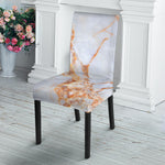 Grey Bronze Marble Print Dining Chair Slipcover