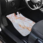 Grey Bronze Marble Print Front and Back Car Floor Mats