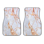 Grey Bronze Marble Print Front Car Floor Mats