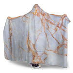 Grey Bronze Marble Print Hooded Blanket