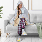 Grey Bronze Marble Print Hooded Blanket