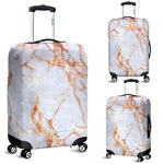 Grey Bronze Marble Print Luggage Cover GearFrost