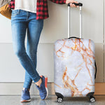 Grey Bronze Marble Print Luggage Cover GearFrost