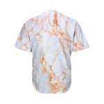 Grey Bronze Marble Print Men's Baseball Jersey