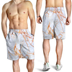 Grey Bronze Marble Print Men's Shorts
