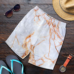 Grey Bronze Marble Print Men's Shorts