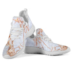 Grey Bronze Marble Print Mesh Knit Shoes GearFrost