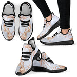 Grey Bronze Marble Print Mesh Knit Shoes GearFrost