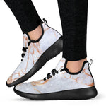 Grey Bronze Marble Print Mesh Knit Shoes GearFrost