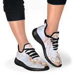 Grey Bronze Marble Print Mesh Knit Shoes GearFrost