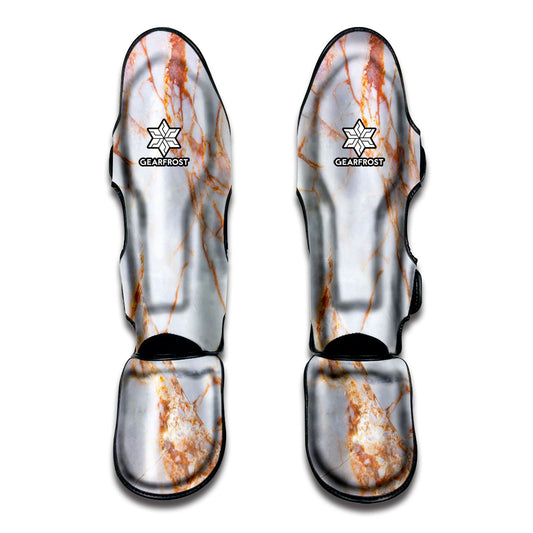 Grey Bronze Marble Print Muay Thai Shin Guard