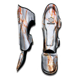 Grey Bronze Marble Print Muay Thai Shin Guard
