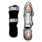 Grey Bronze Marble Print Muay Thai Shin Guard