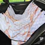 Grey Bronze Marble Print Pet Car Back Seat Cover