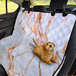 Grey Bronze Marble Print Pet Car Back Seat Cover