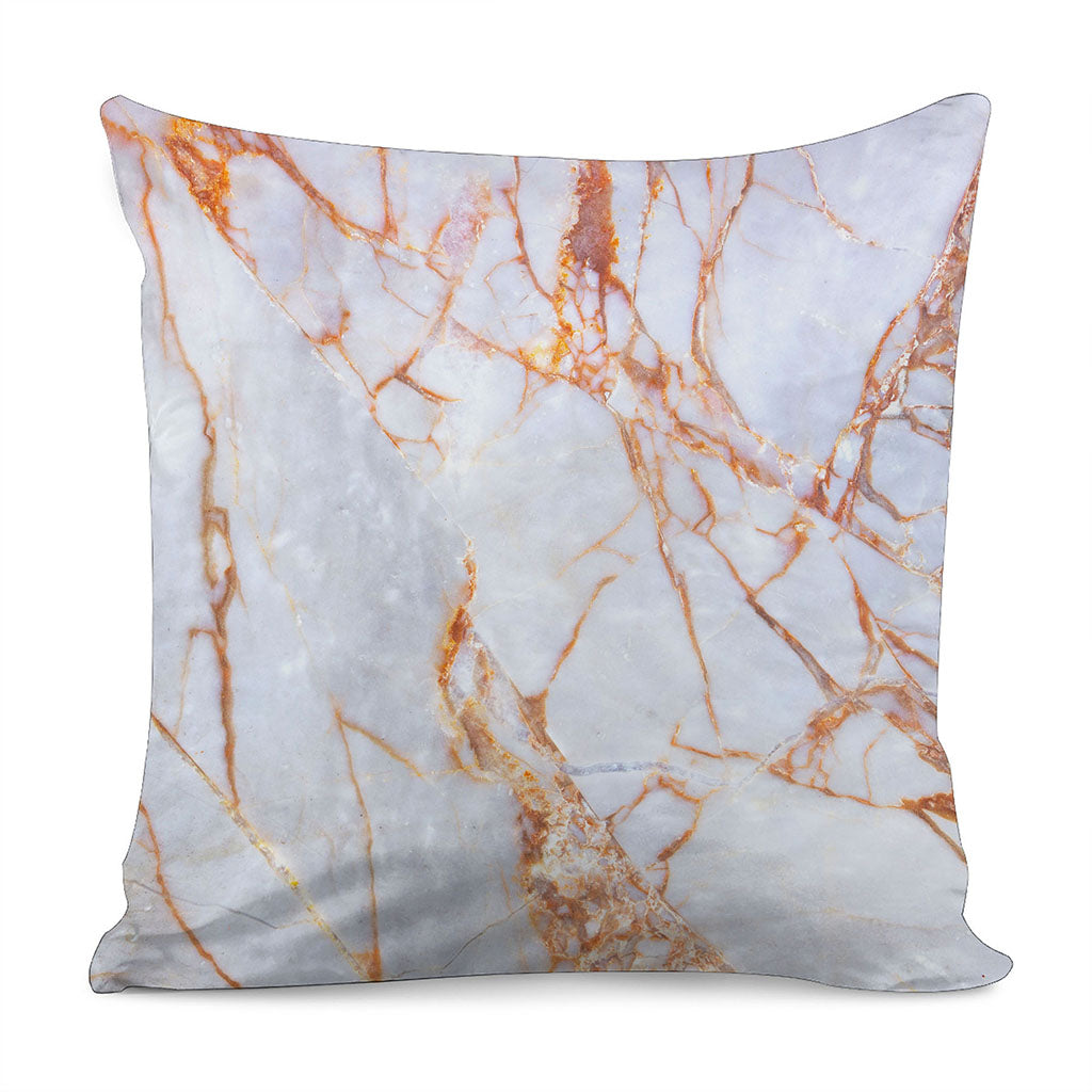 Grey Bronze Marble Print Pillow Cover