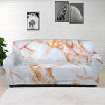 Grey Bronze Marble Print Sofa Cover